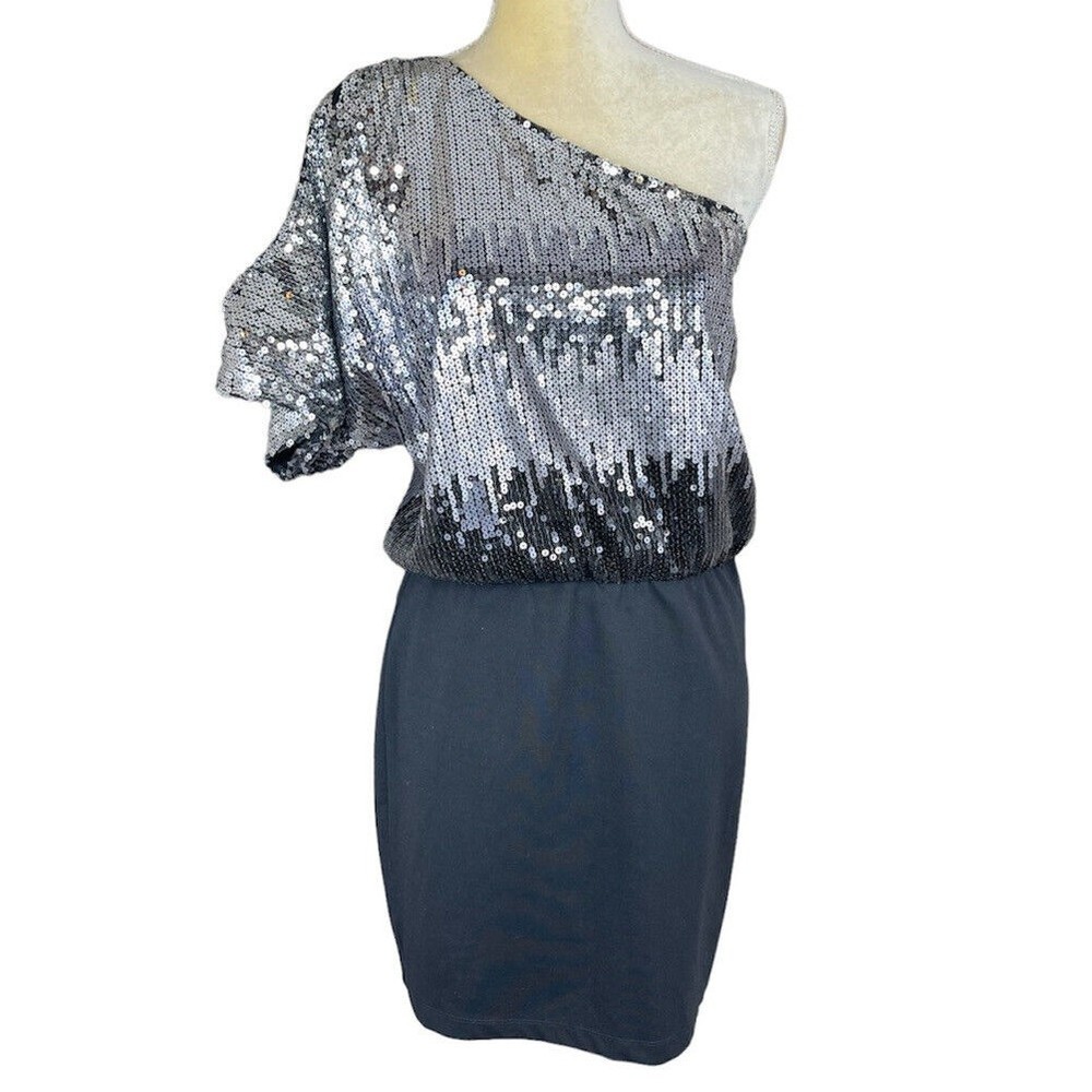 Friends Women One Should Sequin Black Dress Sz M